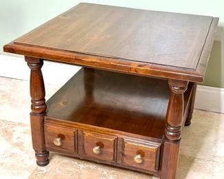 Vintage Solid Wood Thomasville Side Table 