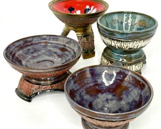 Handmade Glazed Pottery Lot #1 