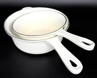 Set of 2 Le Creuset Sauce Pots - #18 and #22 