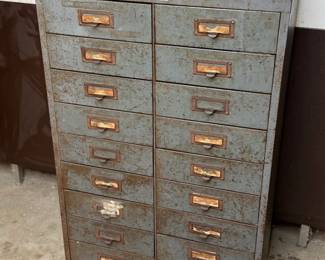 Vintage Steelmaster 20 Drawer Parts Cabinet and Everything in It 