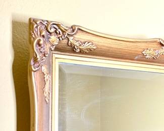 Beautifully Ornate Gold Gilded Baroque Beveled Mirror 