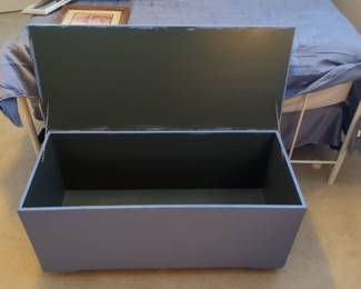 Vintage Wooden Toy Chest / Storage Trunk