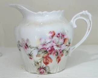 HandPainted Porcelain Pitcher with Floral Motif