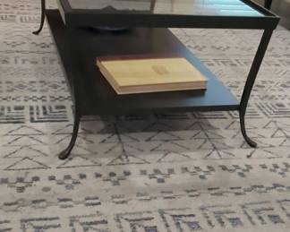 Uttermost Alayna Black Metal and Glass Coffee Table