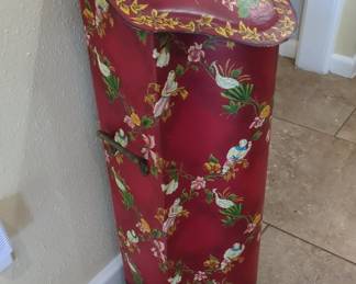 Vintage Chinoiserie Tole Waste Paper Bin