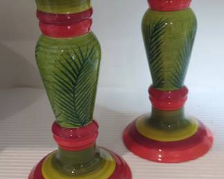 Department Village Collection Ceramic Candlesticks