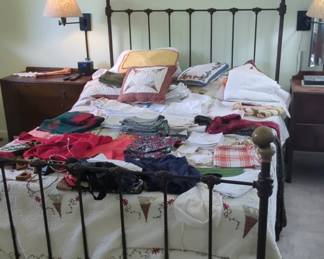 Victorian Cast Iron and Brass Bed Frame