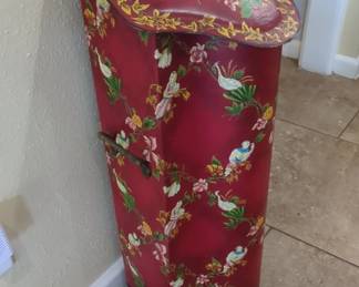 Vintage Chinoiserie Tole Waste Paper Bin