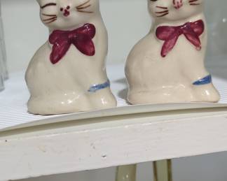Vintage Ceramic Cat Salt and Pepper Shakers - Shawnee Puss 'n Boots
