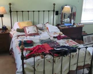 Victorian Cast Iron and Brass Bed Frame second image