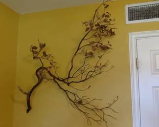 Metal Tree Branch Wall Sculpture