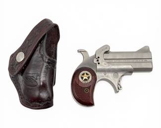 Bond Arms Defender “Cowboy” Derringer .357 Mag / .38 Spl w/Hand-Tooled Leather Holster
