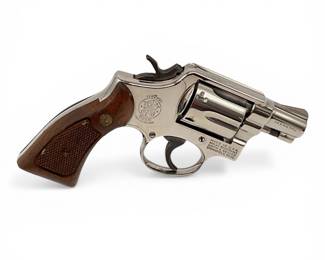 Smith & Wesson Model 10 .38 Special Snub Nose Revolver | Nickel Finish