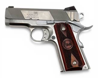 Iver Johnson Thrasher SS .45 ACP Stainless 1911-Style Pistol w/ Wood Grips