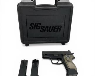 Sig Sauer P224 Compact 9mm Semi-Auto Pistol w/ Case & Extra Magazines
