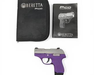 Beretta Pico .380 ACP Compact Pistol | Purple Frame w/ Case & Manual