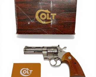 Colt Python .357 Magnum Revolver w/ 4” Barrel, Box & Manual