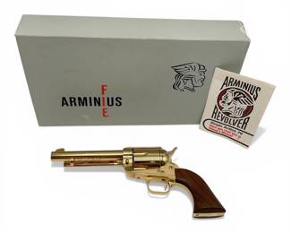Arminius Model 455G .45 LC Gold Finish Single Action Revolver w/ Box