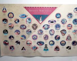 DW544 Vintage NASA Space Shuttle Missions Print