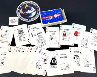 DW485 NASA Safety Playing Cards, Dream Chaser Sticker, F15 Tattoo