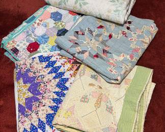 Several Old Quilts