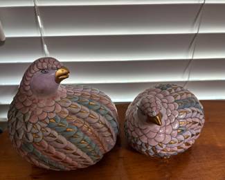 Ceramic Quail Pair
