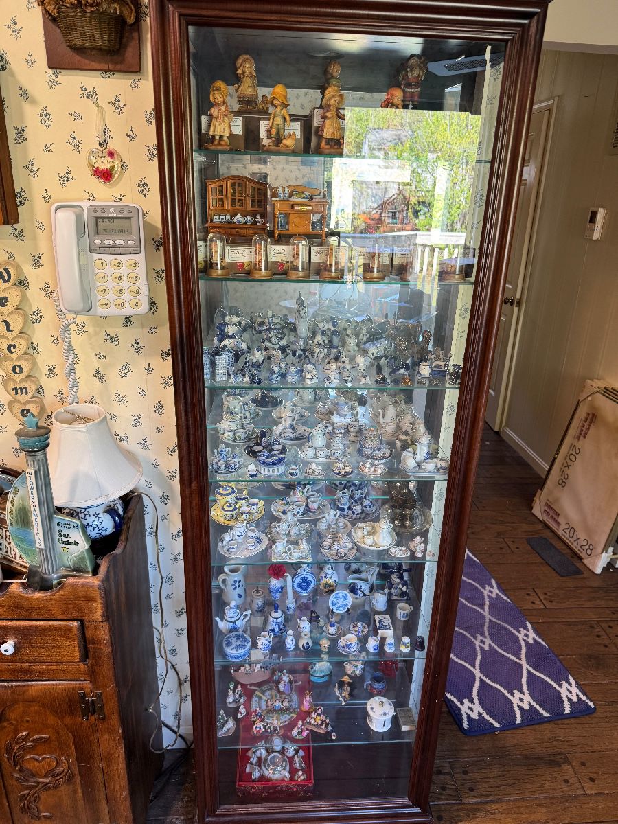 Curio cabinet itself not for sale 
