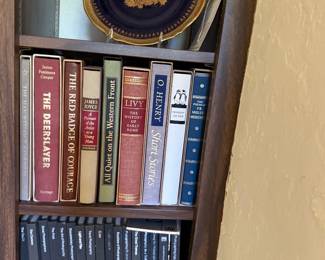 Limoges Castel France cobalt & gold plate, nice books