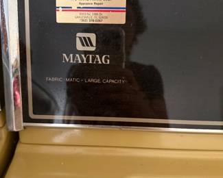 Harvest gold 1970s Maytag washer and dryer