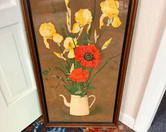 Red poppies & yellow irises