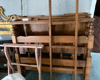 Vintage bunk bed and luggage valet