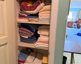 Some of the towels, wash cloths etc