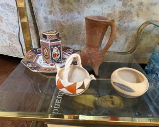 Imari, and various vintage Native American & Mexican pottery