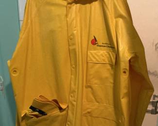 Heavy gauge rain slicker with hat