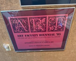 Cool vtg Art Faculty Biennial poster (Lennie Kesl listed)