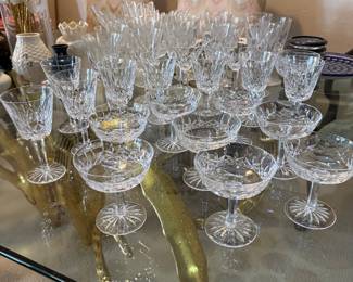 Waterford Lismore waters, wines & champagne/sherbets