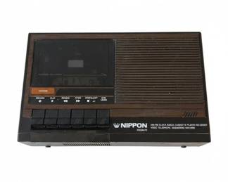 Nippon Roomate AM or FM Clock Radio Cassette PlayerRecorder Voice Telephone Answering Machine