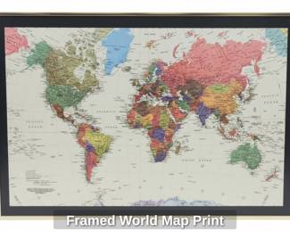 Framed World Map Print