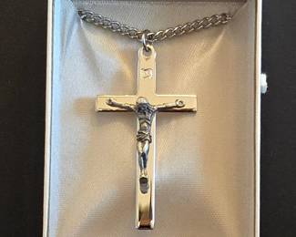 Sterling Silver Crucifix Pendant with Chain