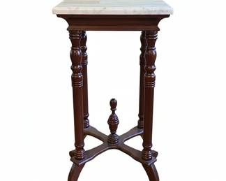 Victorian Eastlake Marble Top Parlor Table