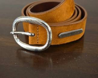 Liz Claiborne Suede Belt with SilverTone Buckle