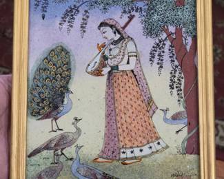 Ragamala Miniature Gemstone Painting Ragini Gujari