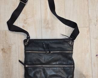 Margot Black Leather Crossbody Bag