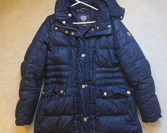 Vince Womens Down Puffer Coat with Hood