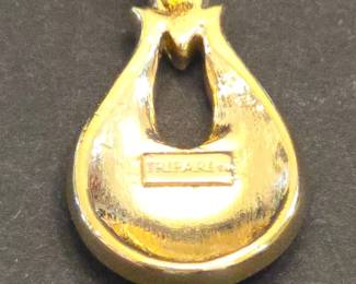 Trifari Black Faceted Bead Necklace and Earrings Set second image