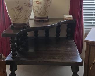 Antique Barley Twist Corner Table