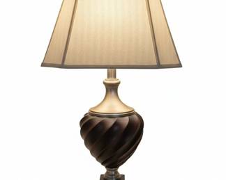 Vintage Swirl Carved Urn Table Lamp