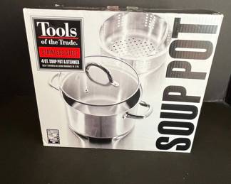 Tools of the Trade Stainless Steel Qt. Soup Pot  Steamer