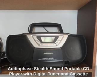 Audiophase Stealth Sound Portable CD Player with Digital Tuner and Cassette