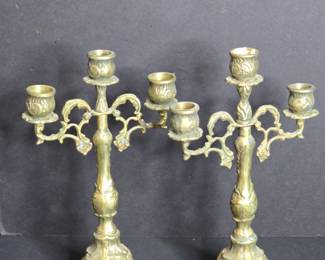 Brass Candelabra Set